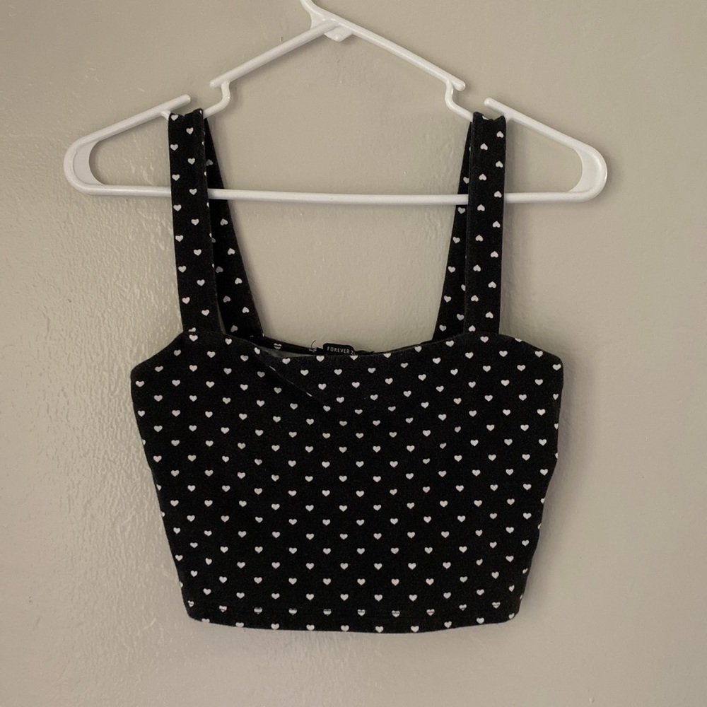 forever 21 heart crop top